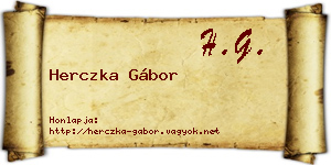 Herczka Gábor névjegykártya